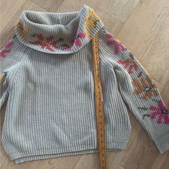 Sundance embroidered cowl-neck sweater Grey Medium - Picture 4 of 8